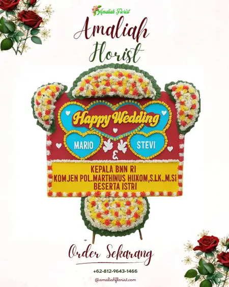 Papan Bunga Pernikahan Kadiwono